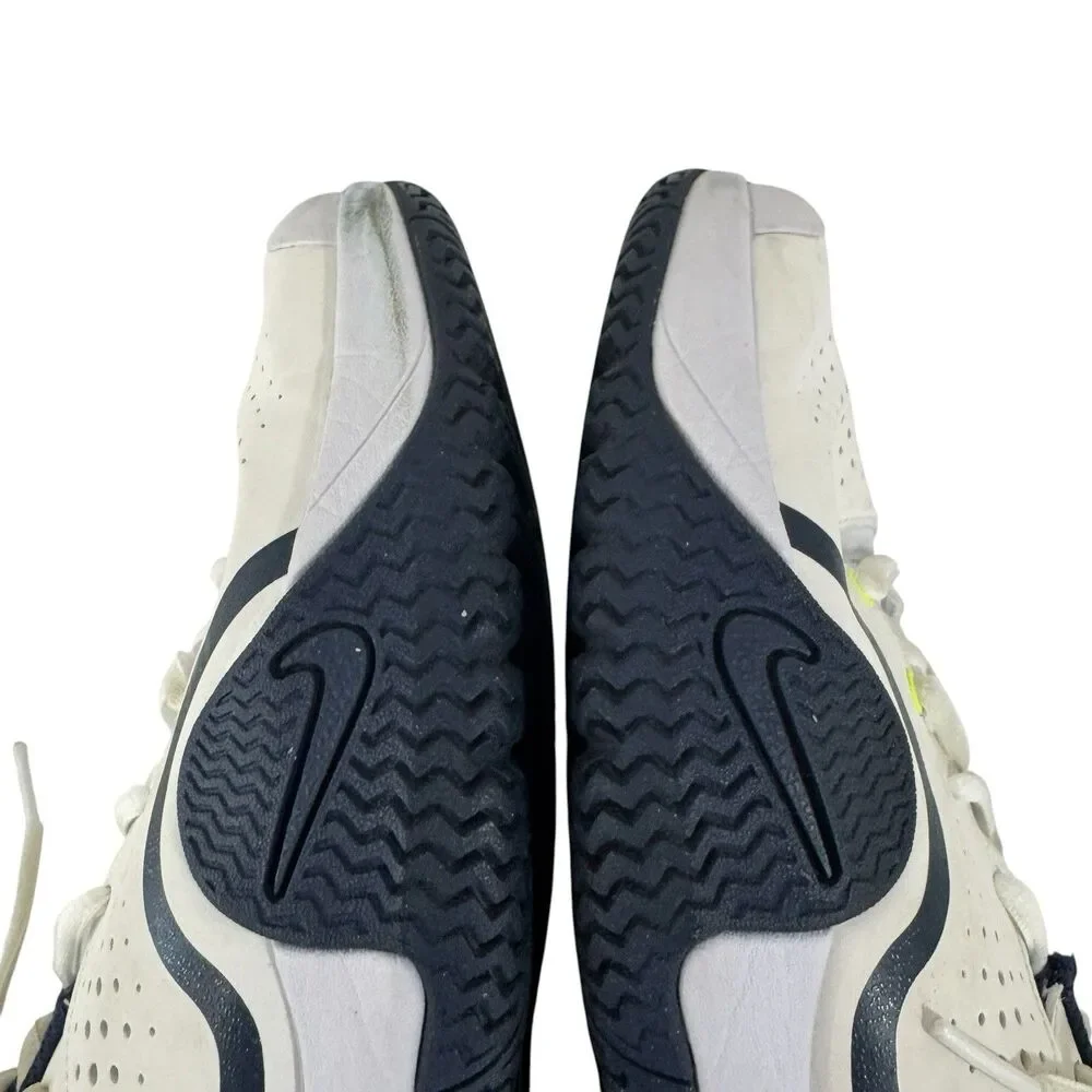 Nike Court Tech Challenge 20 Navy Hot Lime White BQ0234-103 9.5 Mens Tennis READ